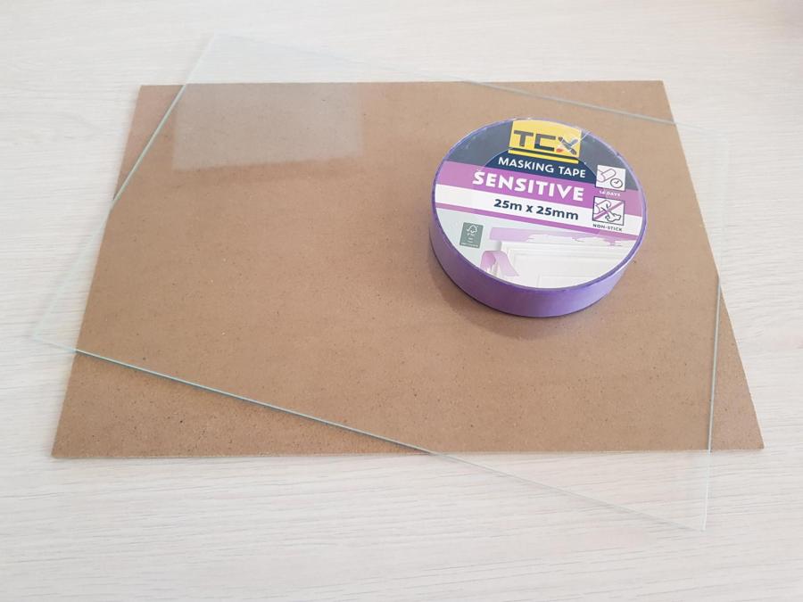 Supports aquarelle et scotch